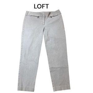 LOFT gray cropped Julie dress pants